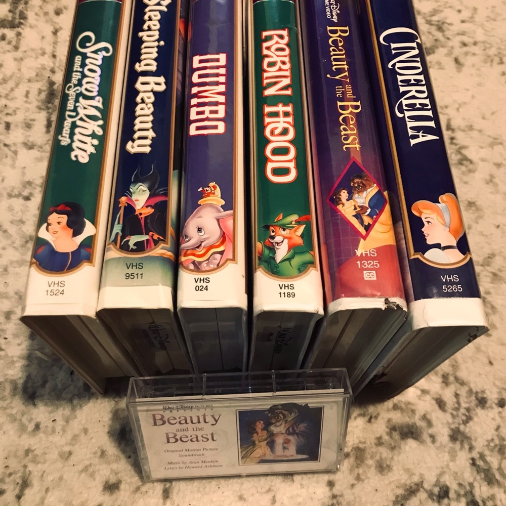 Disney vhs and audio tape lot. Black diamond edition Beauty and the Beast.